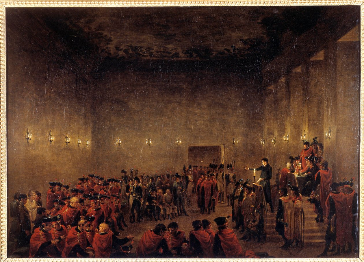 Le 18 brumaire jaar VIII door Jacques Henri Sablet