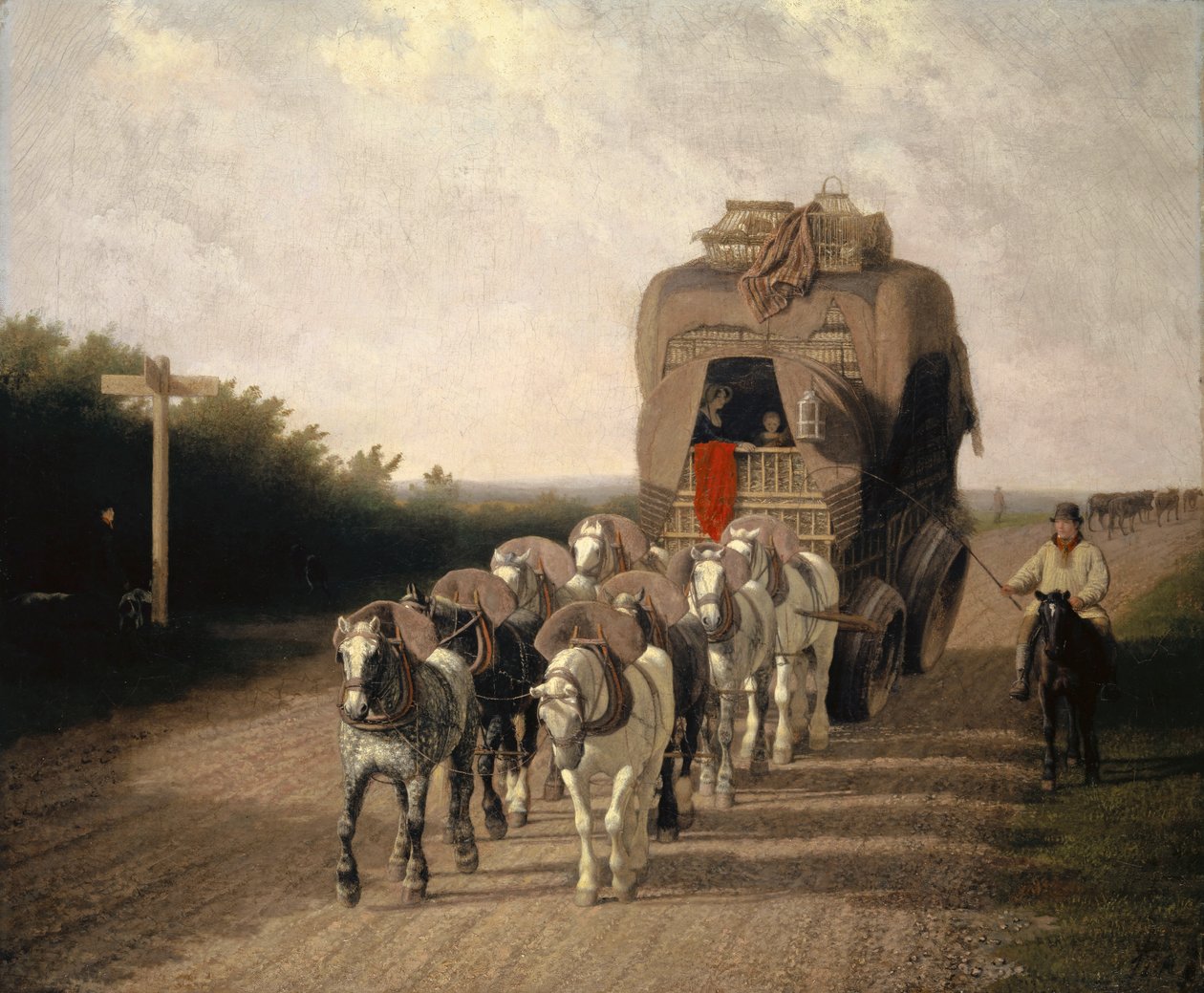 De Ludlow koets, 1801 door Jacques Laurent Agasse