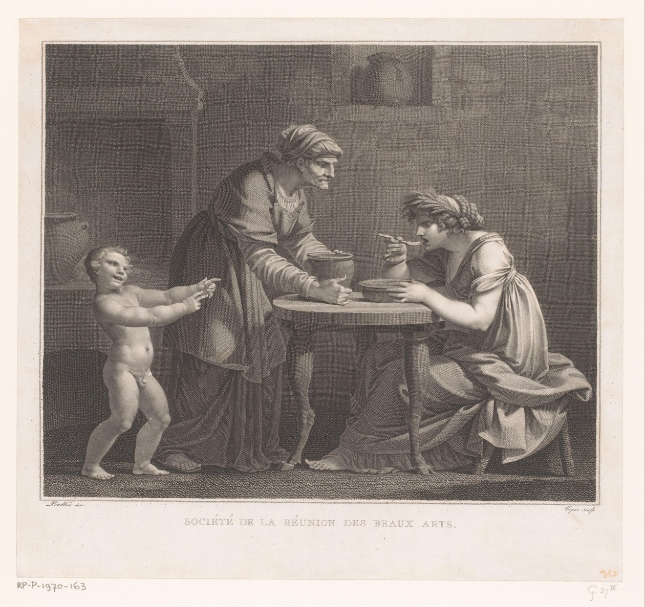 Bespotting van Ceres door Jacques Louis Copia