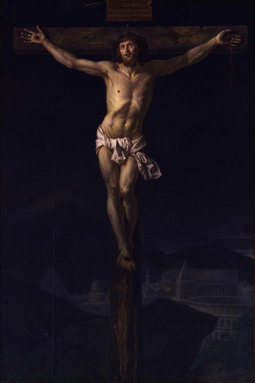 Christus aan het kruis door Jacques Louis David