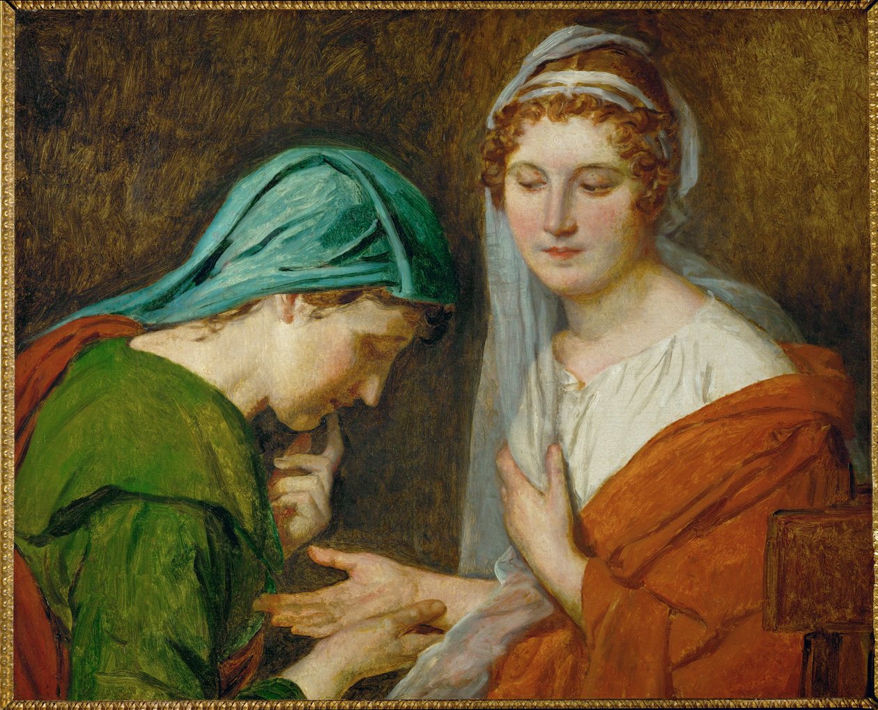 La Bonne Aventure ... (olieverf op doek) door Jacques Louis David