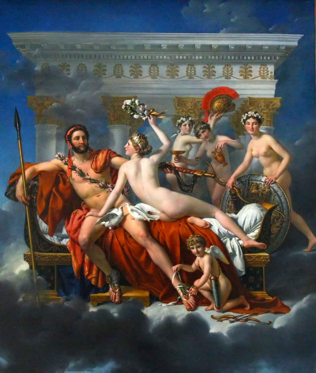 Mars Ontwapend door Venus, 1824 door Jacques Louis David
