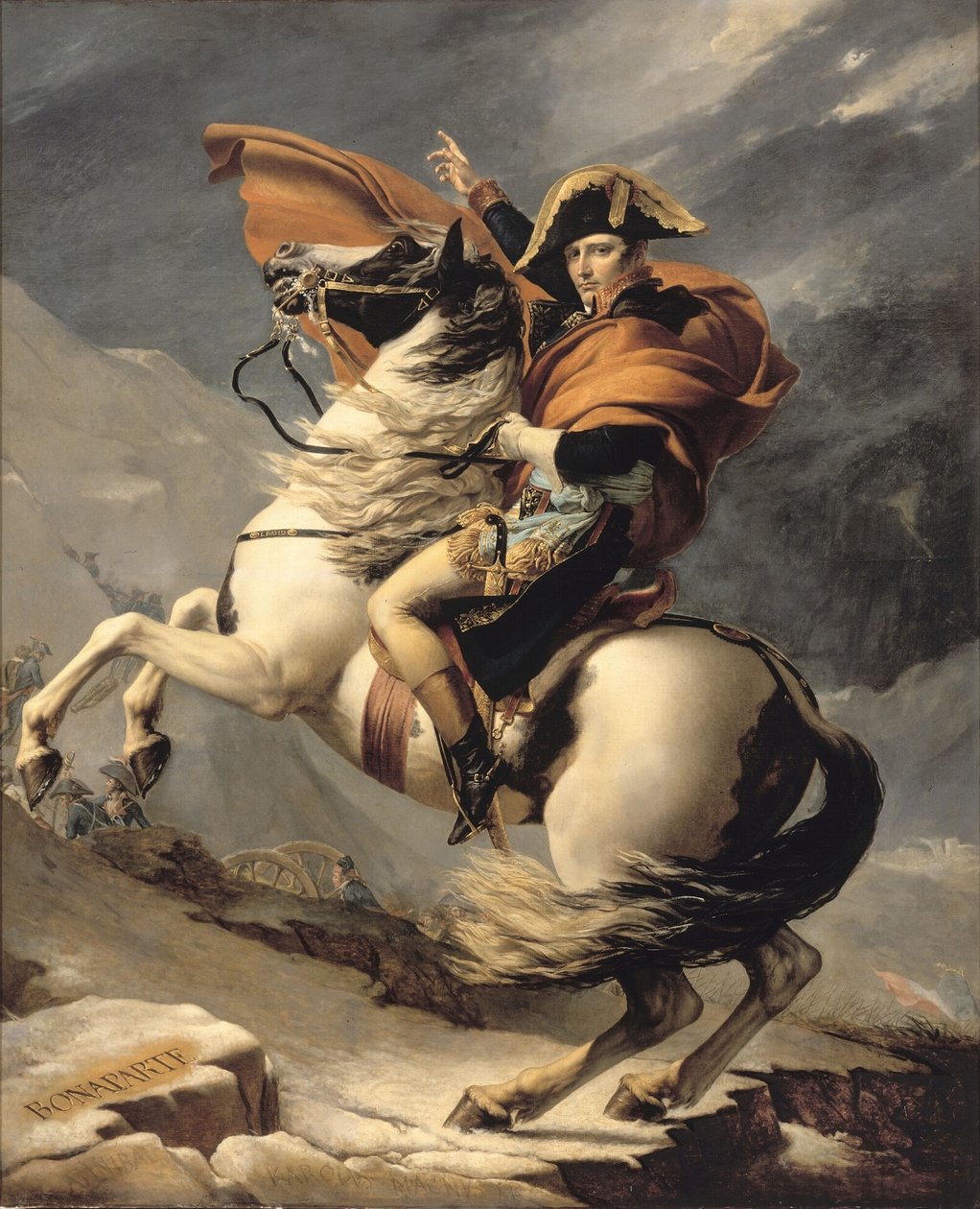 Napoleon doorkruist de lps door Jacques Louis David