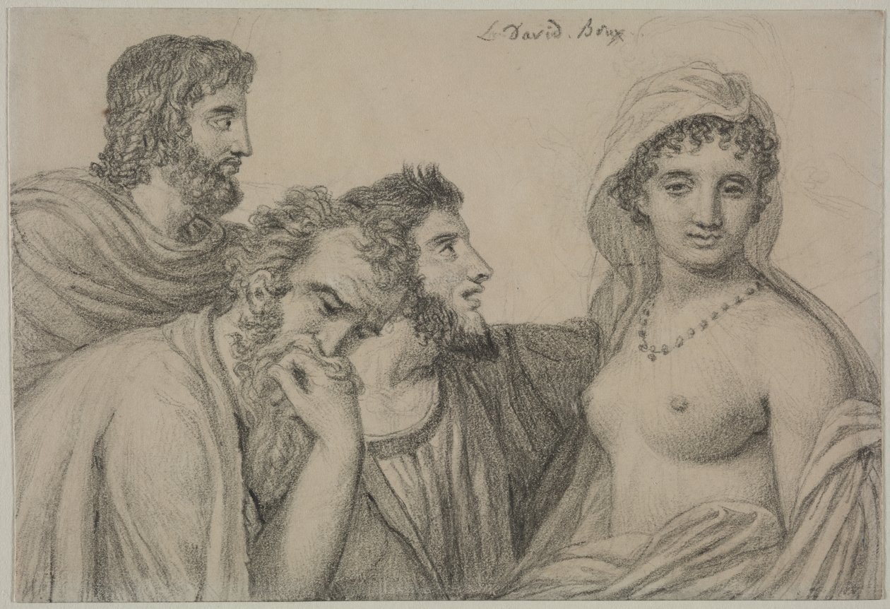 Phrynè voor Haar Rechters door Jacques Louis David