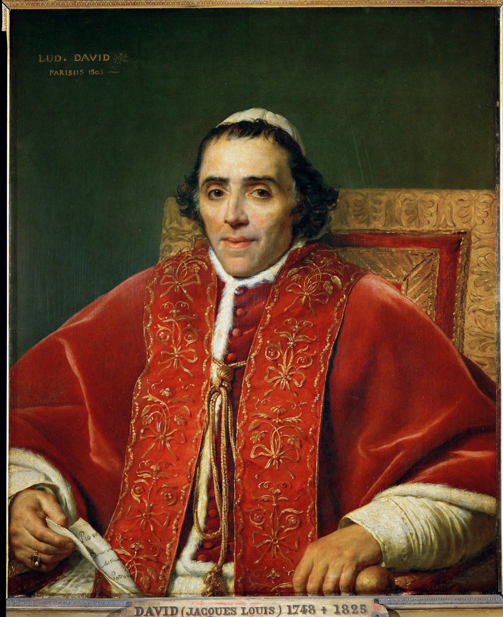 Paus Pius VII ... door Jacques Louis David