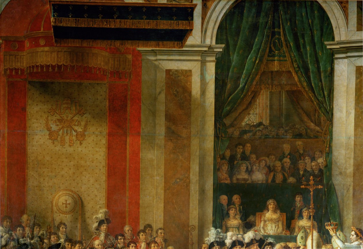 De kroning van Napoleon in de Notre-Dame ... door Jacques Louis David