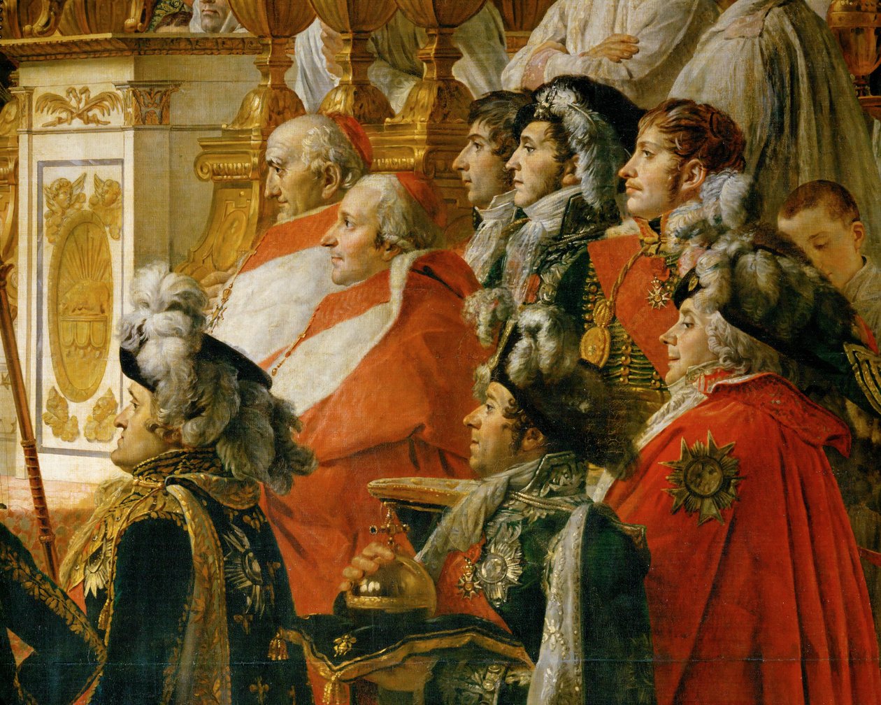 De kroning van Napoleon in de Notre-Dame ... door Jacques Louis David