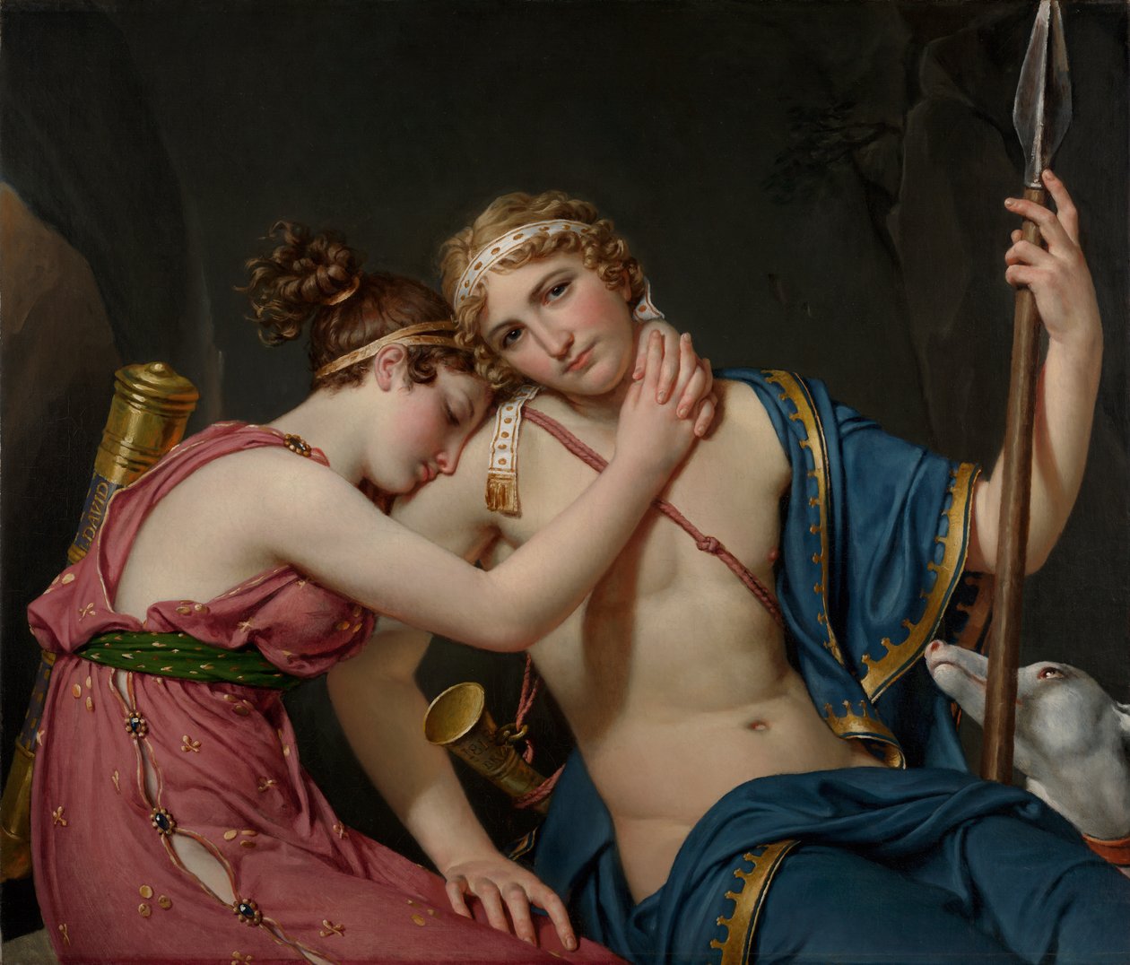 Het afscheid van Telemachus en Eucharis door Jacques Louis David