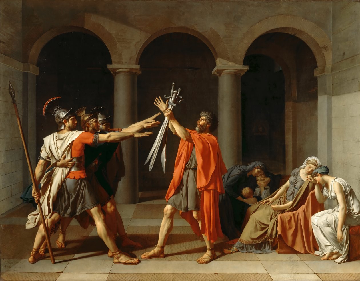 De Eed van de Horatii door Jacques Louis David