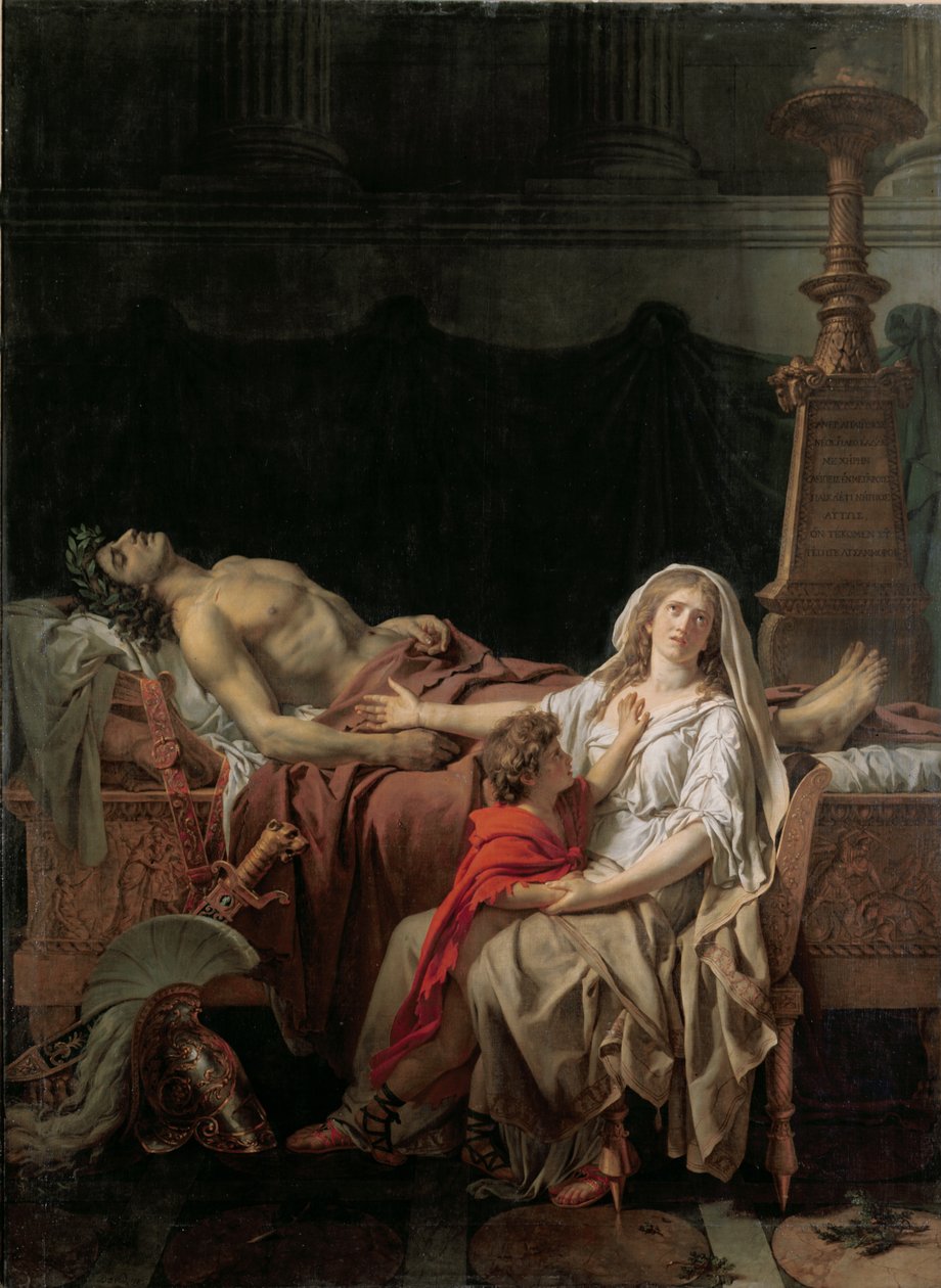 Het verdriet van Andromache, 1783 door Jacques Louis David