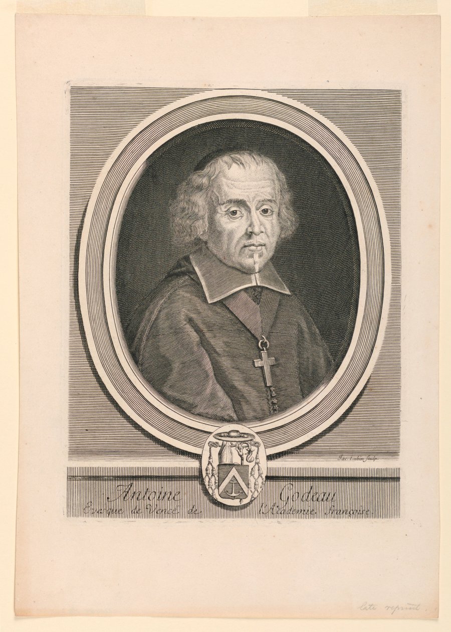 Portret van Antoine Godeau (1605-1672) door Jacques Lubin