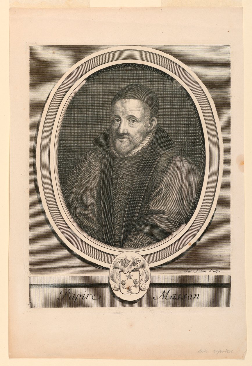 Portret van Papire Masson (1544-1611) door Jacques Lubin