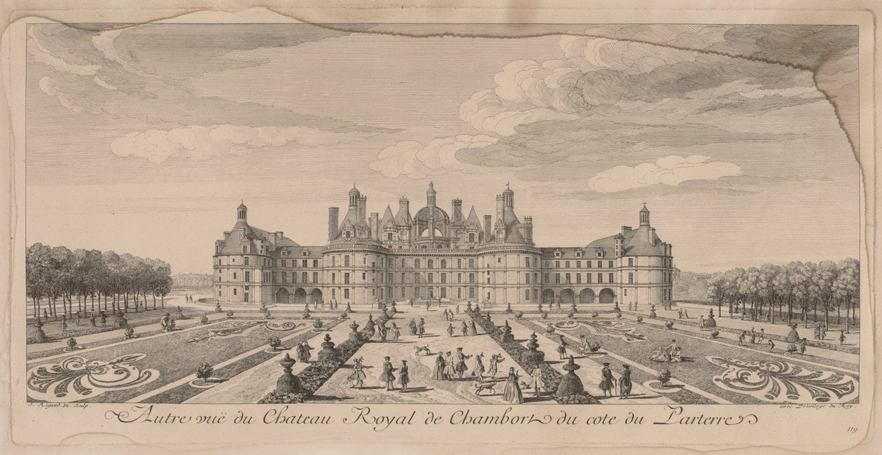 Kasteel Chambord vanuit de tuinen door Jacques Rigaud