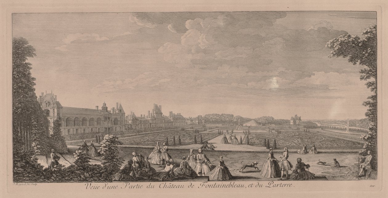 Kasteel Fontainebleau en Tuinen door Jacques Rigaud