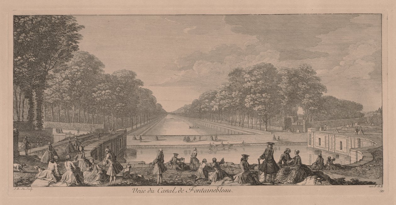 Het Kanaal bij Fontainebleau door Jacques Rigaud