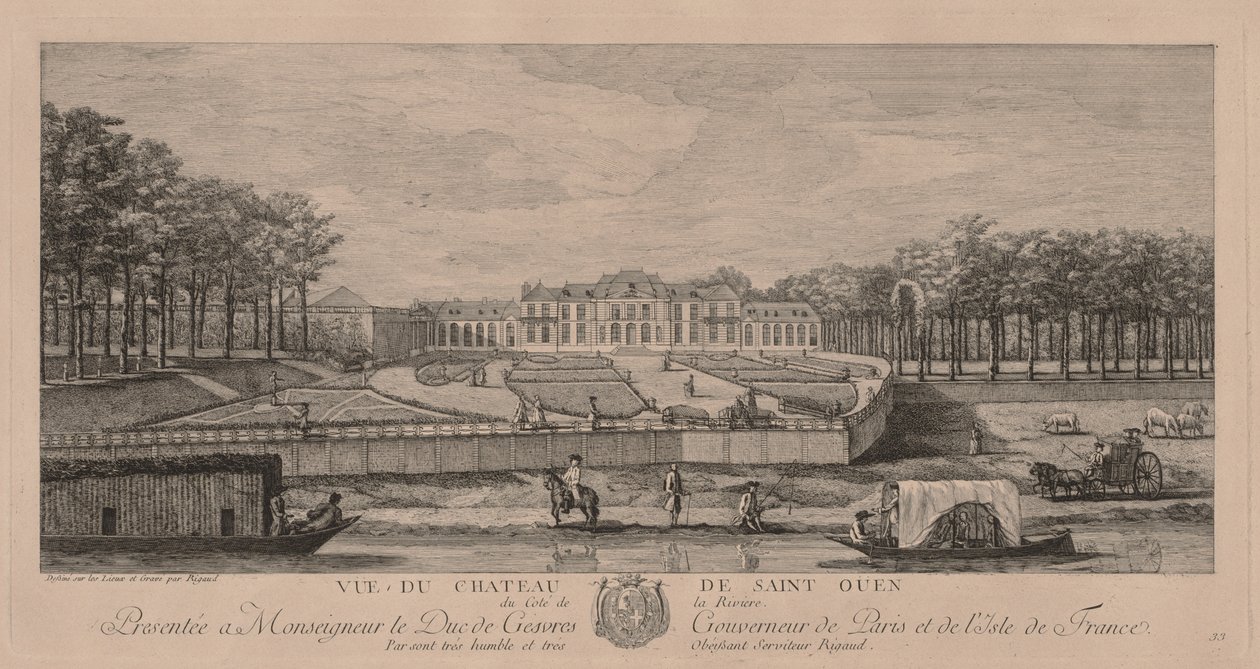 Het kasteel van Saint Ouen door Jacques Rigaud