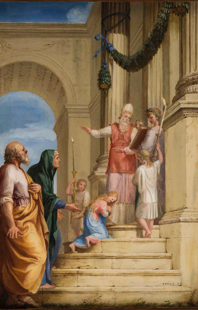 Frans: Présentation de la Vierge au Temple door Jacques Stella