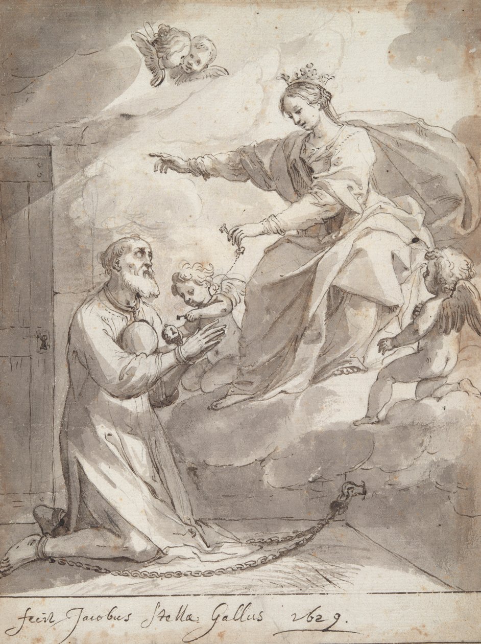 Sint-Philip in de gevangenis door Jacques Stella