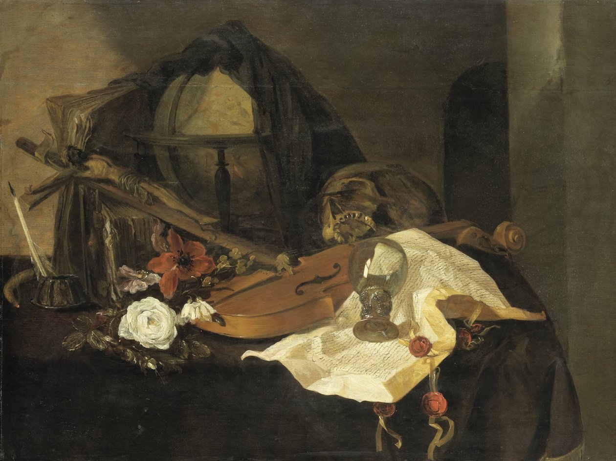 Vanitas stilleven door Jacques de Claeuw