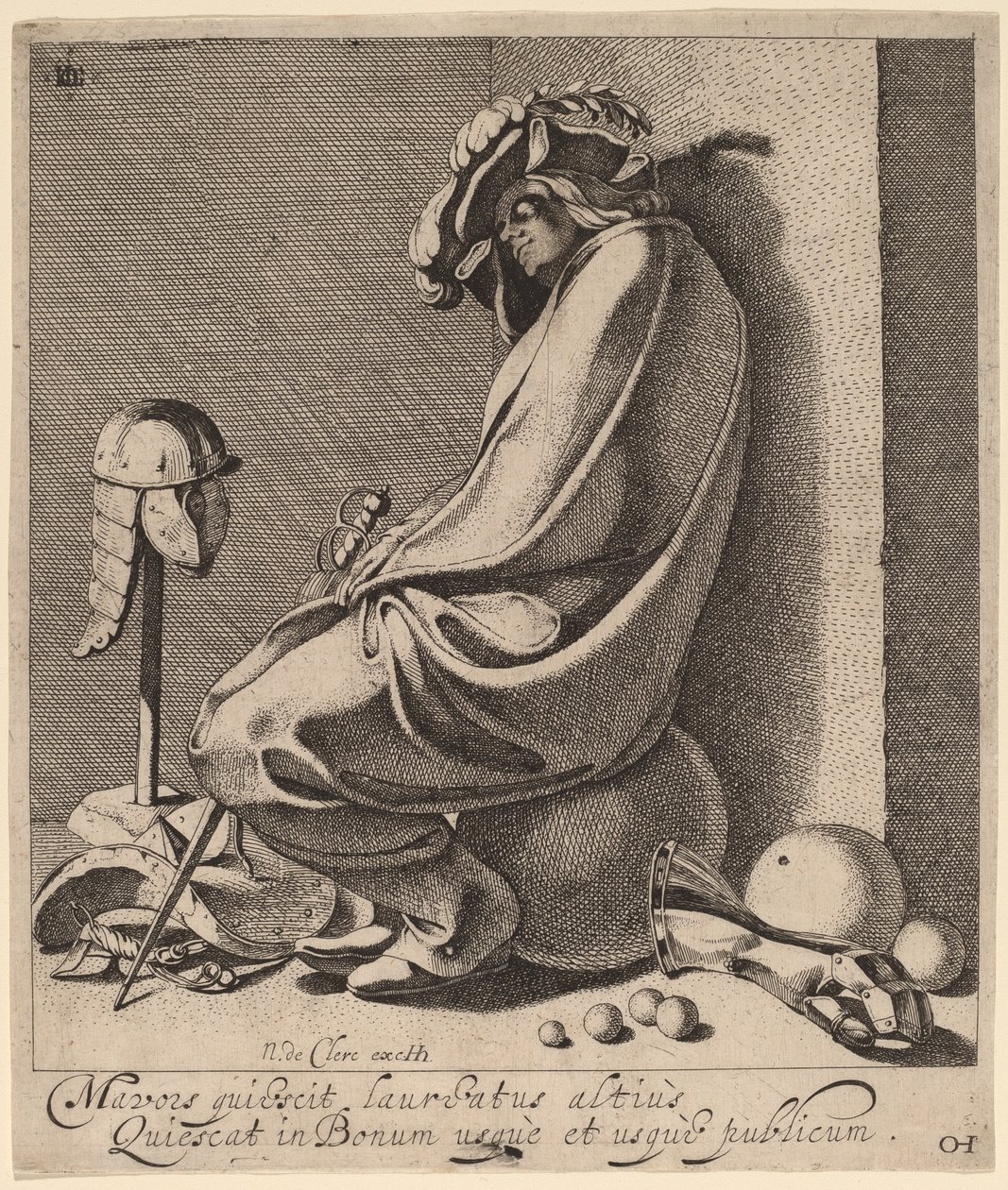 Mars slaapt door Jacques de Gheyn III