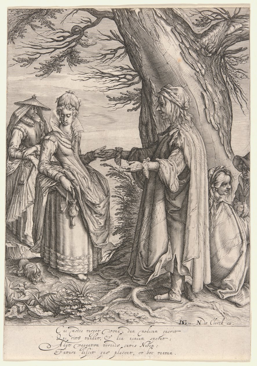 Waarzegger door Jacques de Gheyn II
