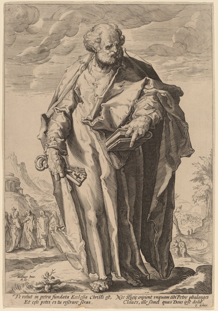 Sint Petrus door Jacques de Gheyn II, after Hendrik Goltzius