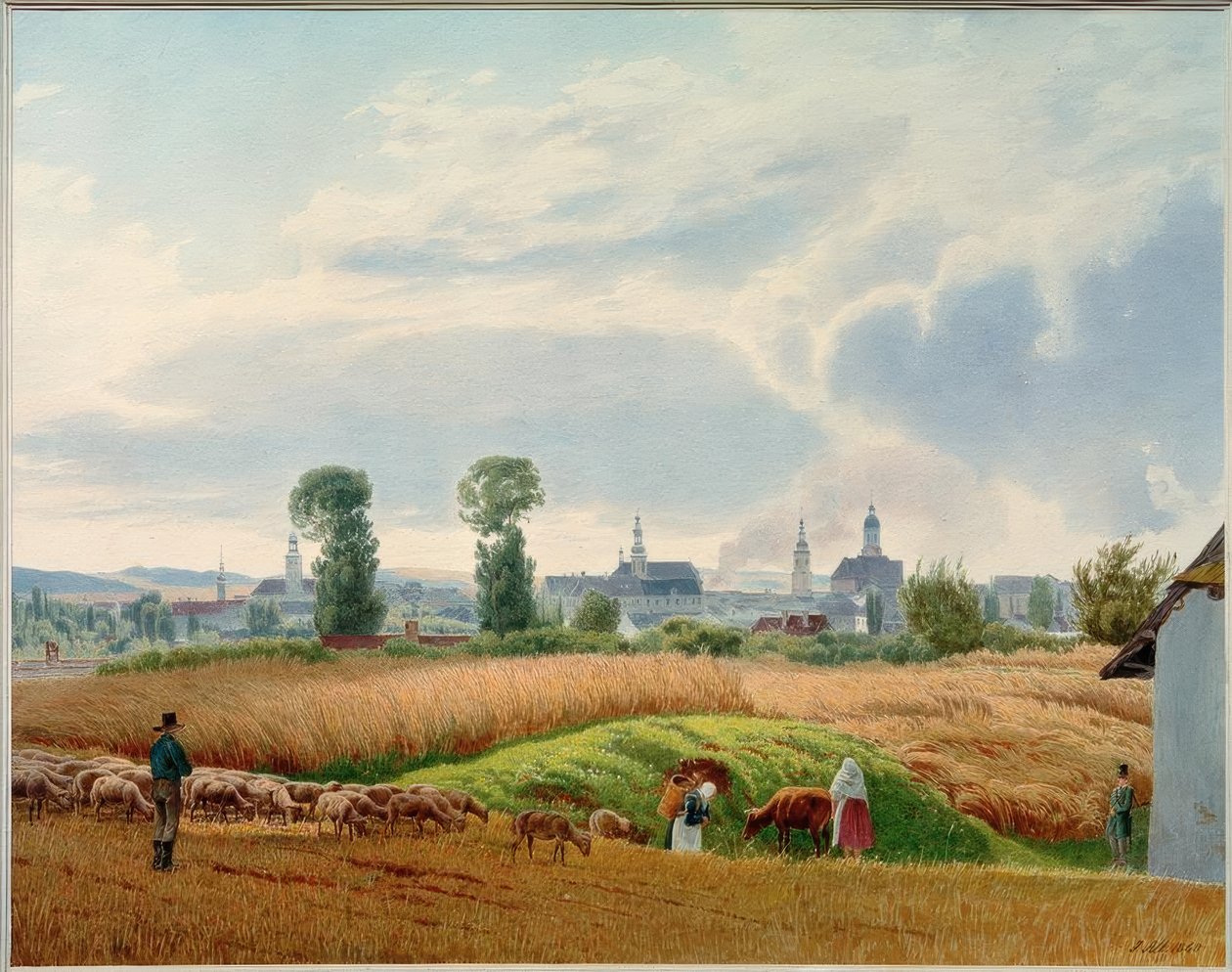 Uitzicht op Troppau door Jakob Alt