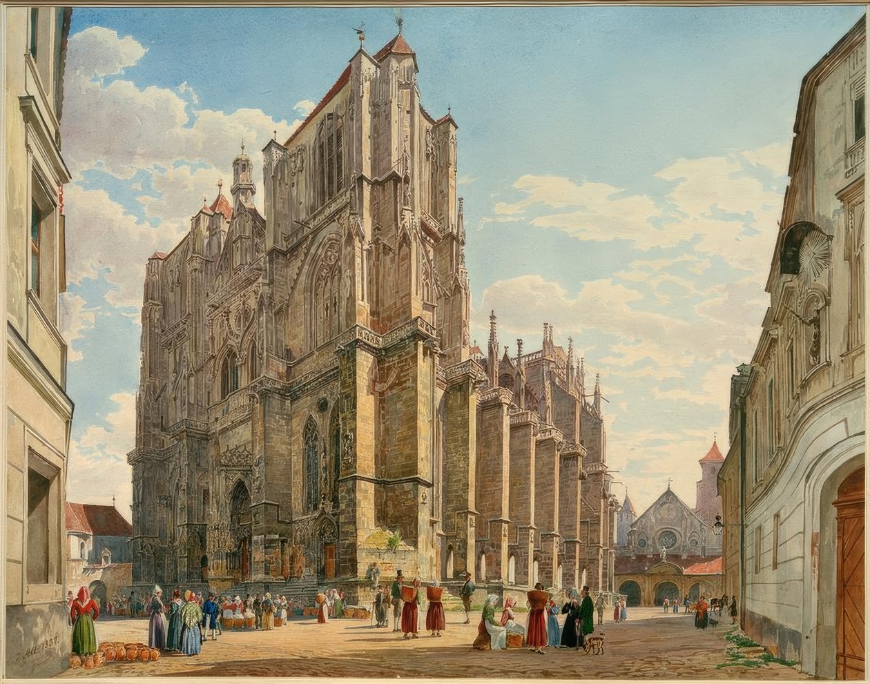 De kathedraal in Regensburg door Jakob Alt