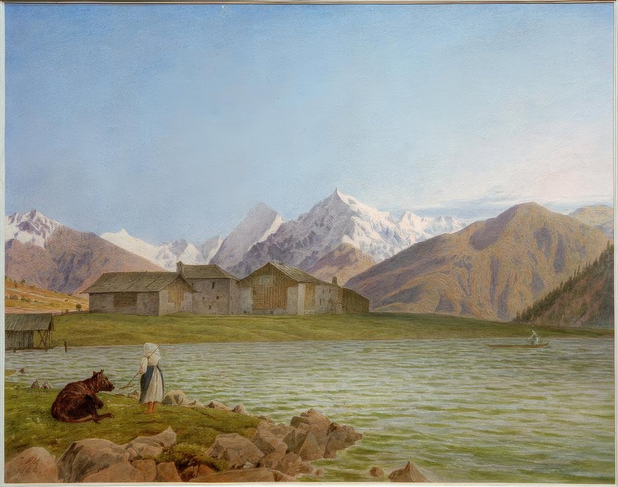 De Haidersee richting de Ortler door Jakob Alt
