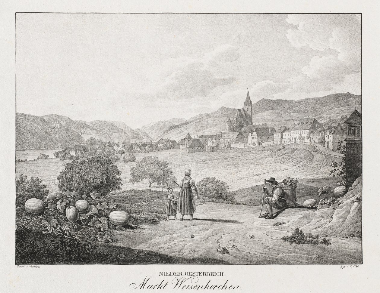 Neder-Oostenrijk, Markt Weisenkirchen door Jakob Alt