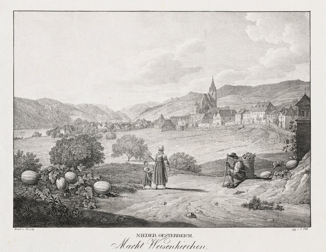 Nieder-oesterreich, Markt Weisenkirchen door Jakob Alt