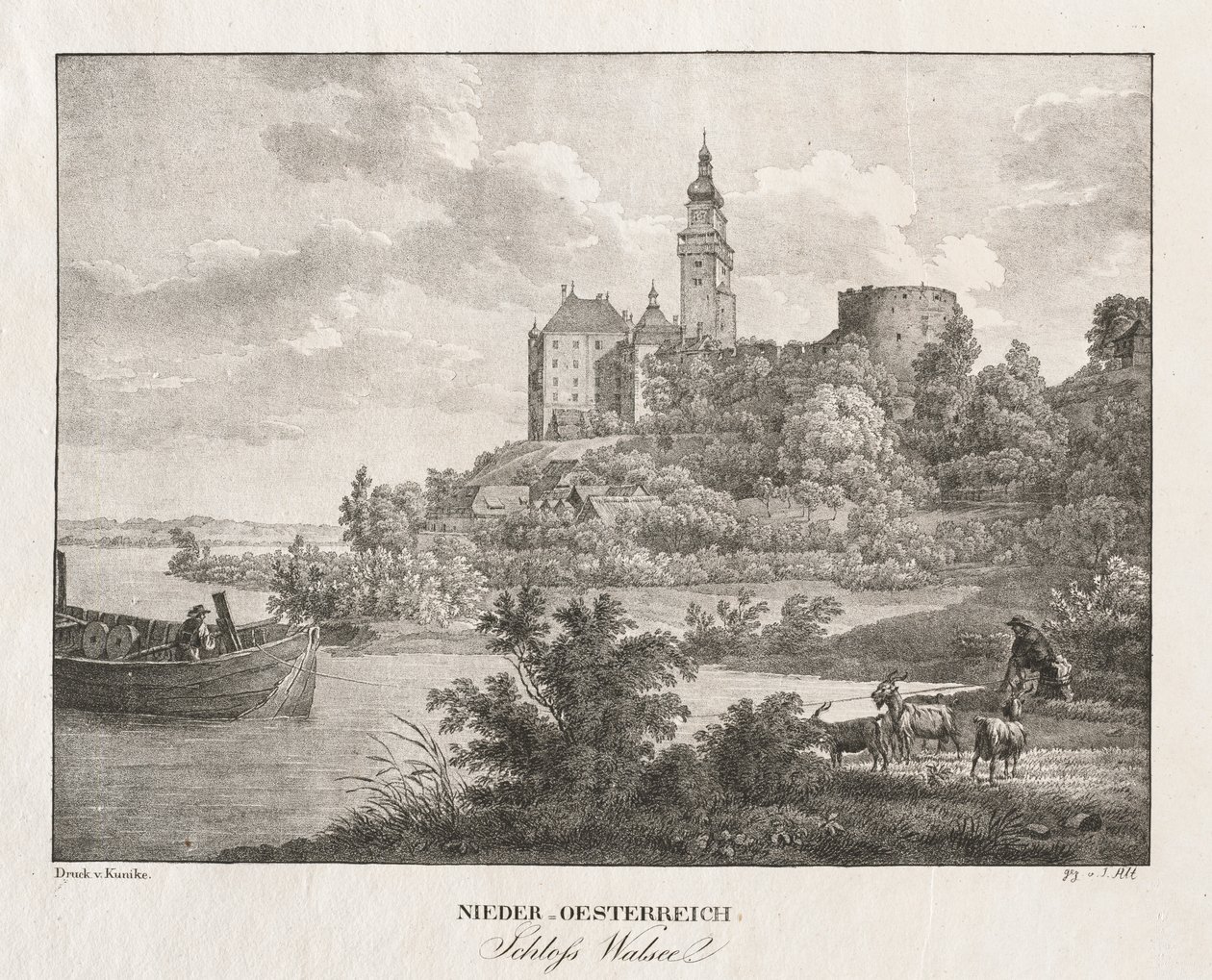 Neder-Oostenrijk, Kasteel Walseel door Jakob Alt