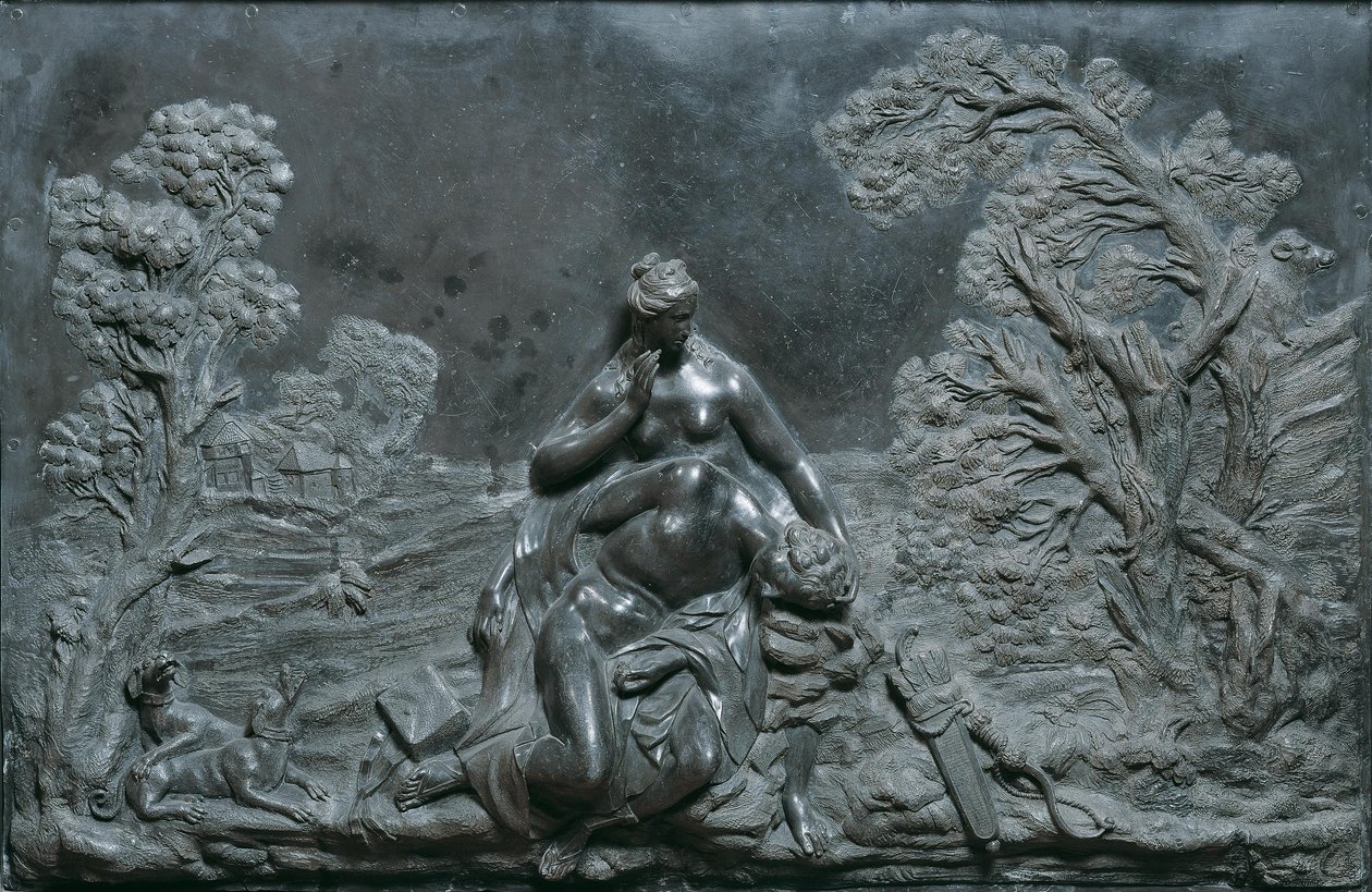 Venus rouwt om de dode Adonis door Jakob Gabriel Mollinarolo