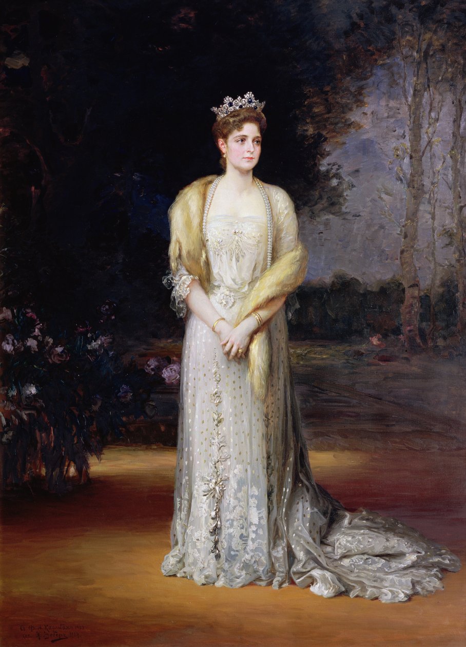 Portret van keizerin Alexandra Fjodorovna door Jakov Jakovlevich Veber