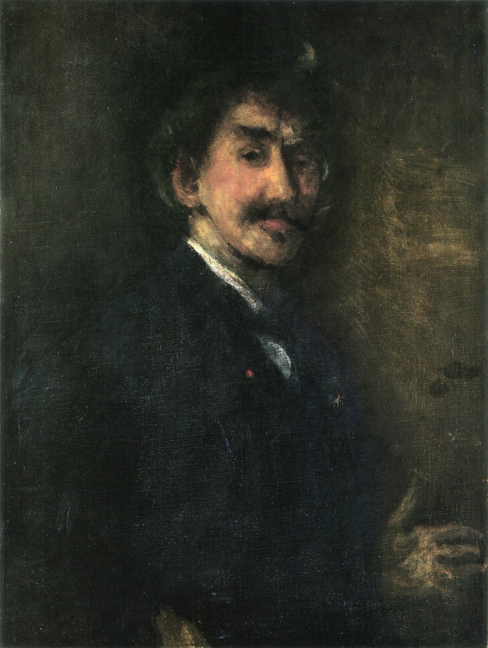 Goud en bruin: Zelfportret door James Abbott McNeill Whistler