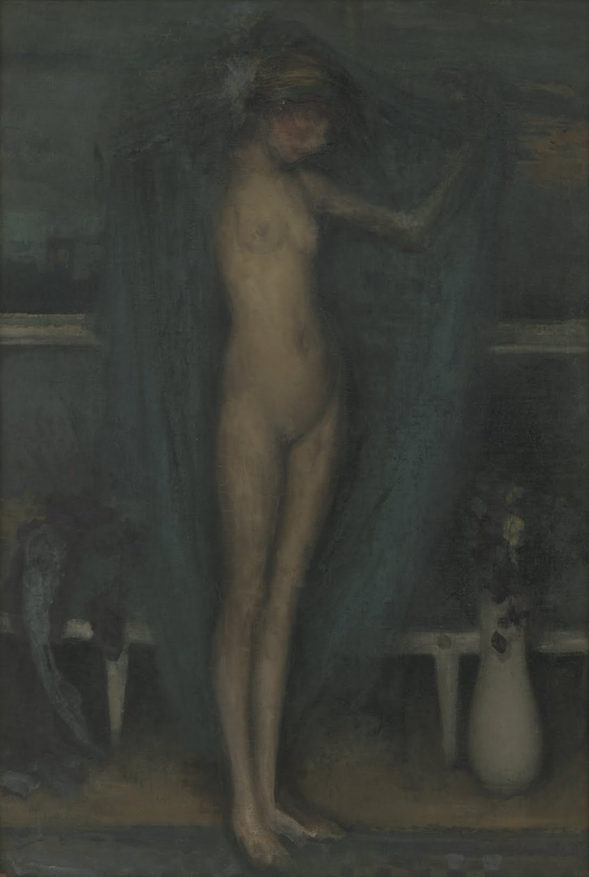 Harmonie in Blauw en Goud - Het Kleine Blauwe Meisje door James Abbott McNeill Whistler