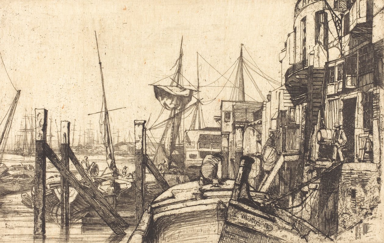 Limehouse door James Abbott McNeill Whistler