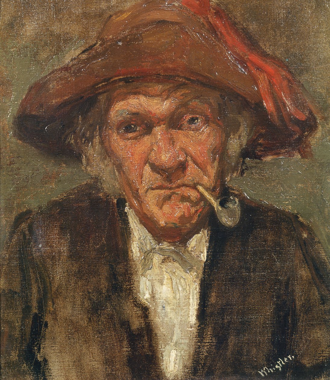 Man die een pijp rookt, c.1859 door James Abbott McNeill Whistler