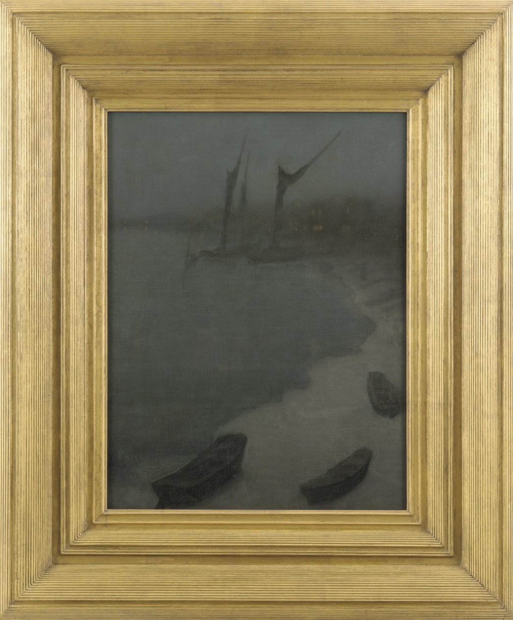 Nocturne: Grijs en Zilver - Chelsea Embankment, Winter, c.1879 door James Abbott McNeill Whistler
