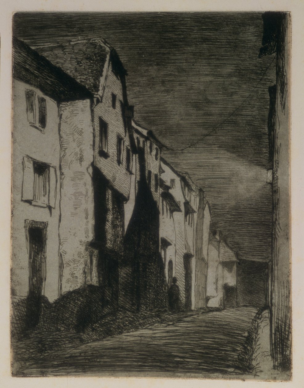 Straat in Saverne, 1858 door James Abbott McNeill Whistler