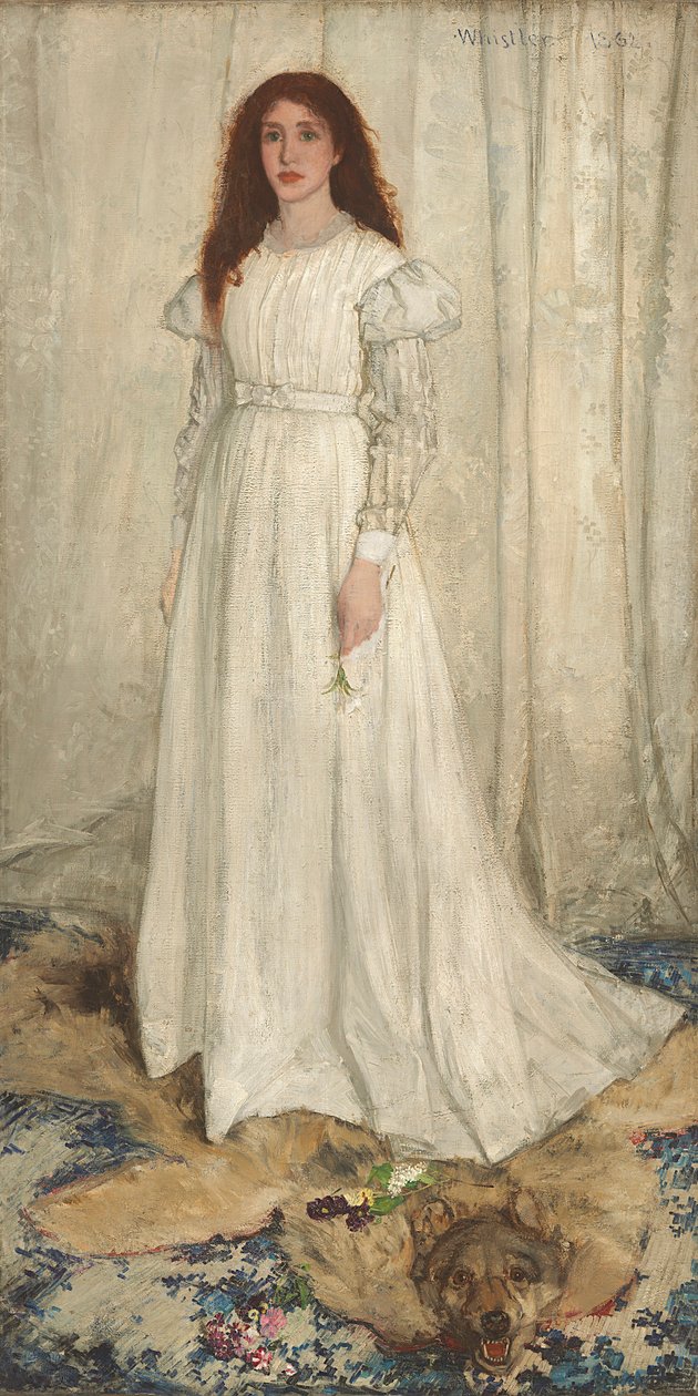 Symfonie in wit, nr. 1: Het witte meisje, 1862 door James Abbott McNeill Whistler