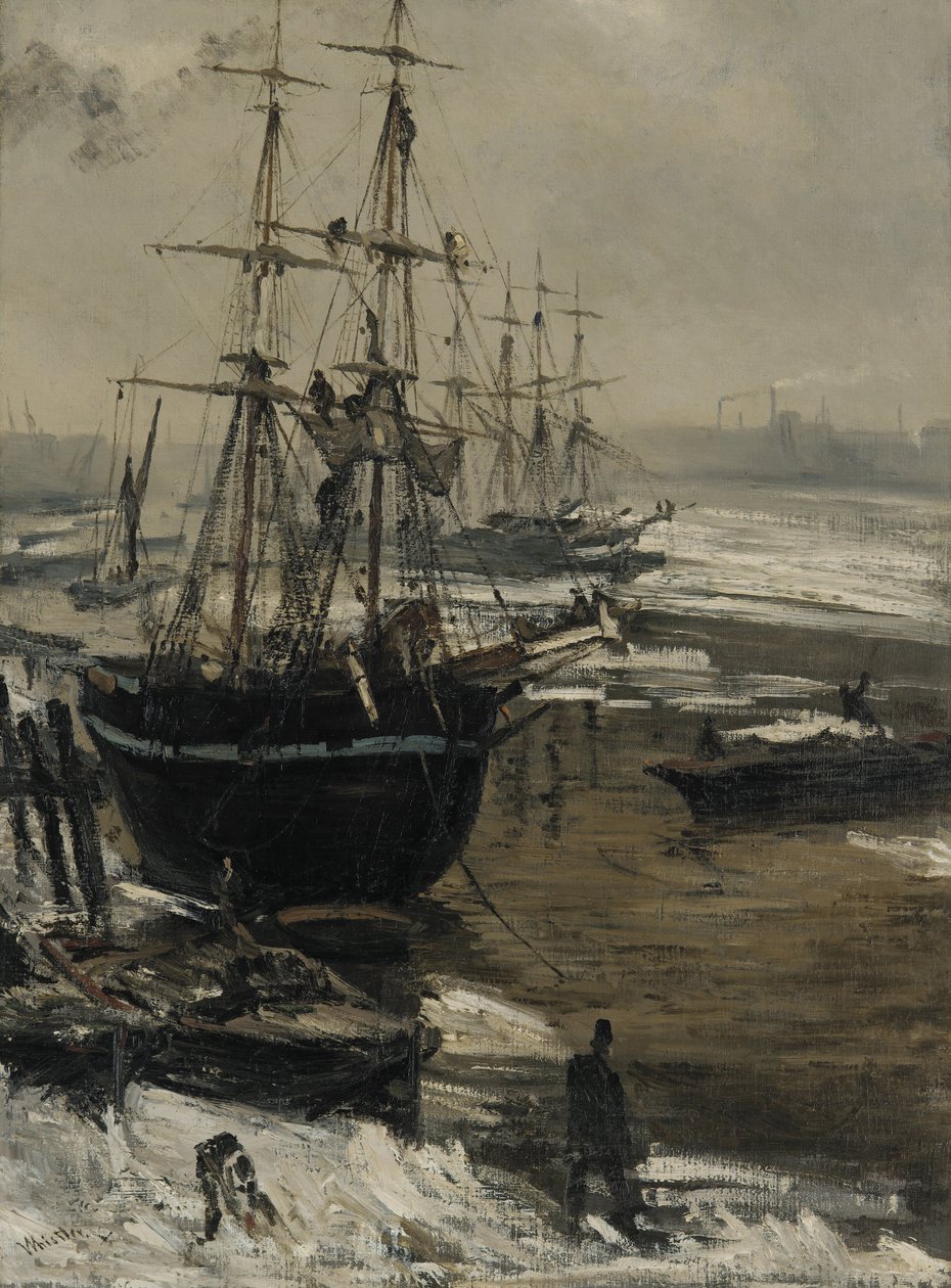 De Theems in IJs door James Abbott McNeill Whistler