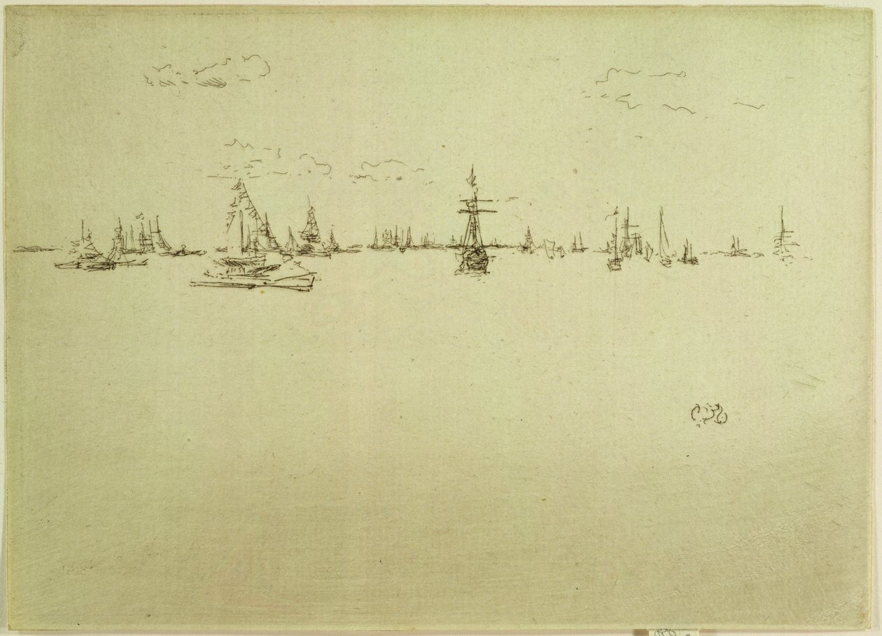 Het torenschip, uit een set van twaalf etsen getiteld 