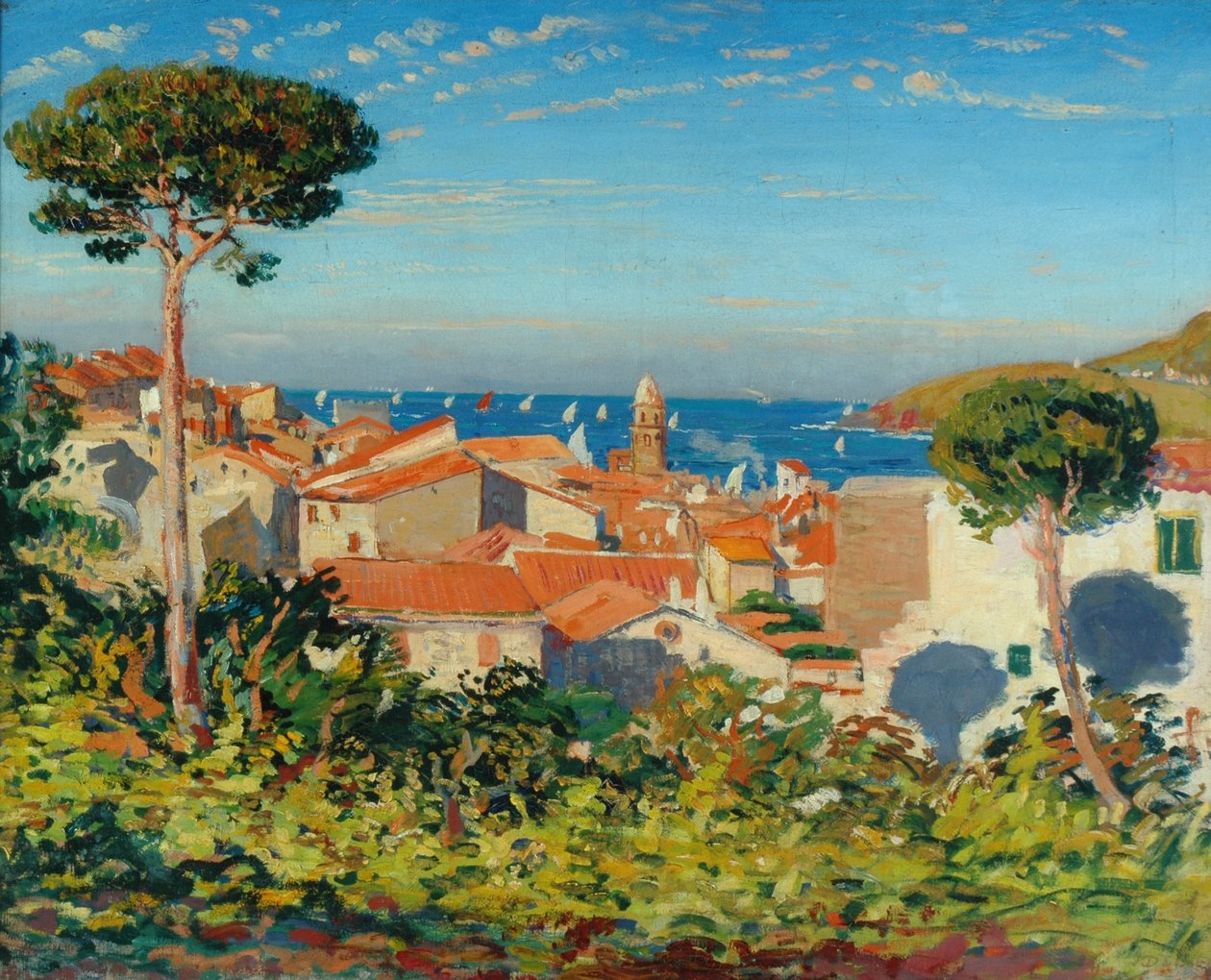 De Stad Collioure, ca. 1908 door James Dickson Innes