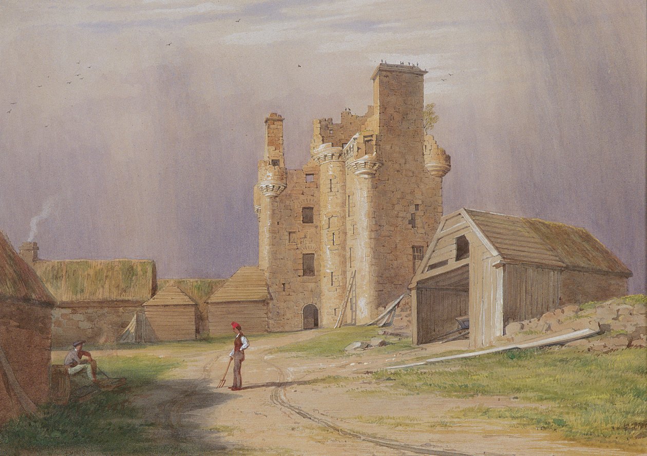 Tillycairn Kasteel, 1840s door James Giles