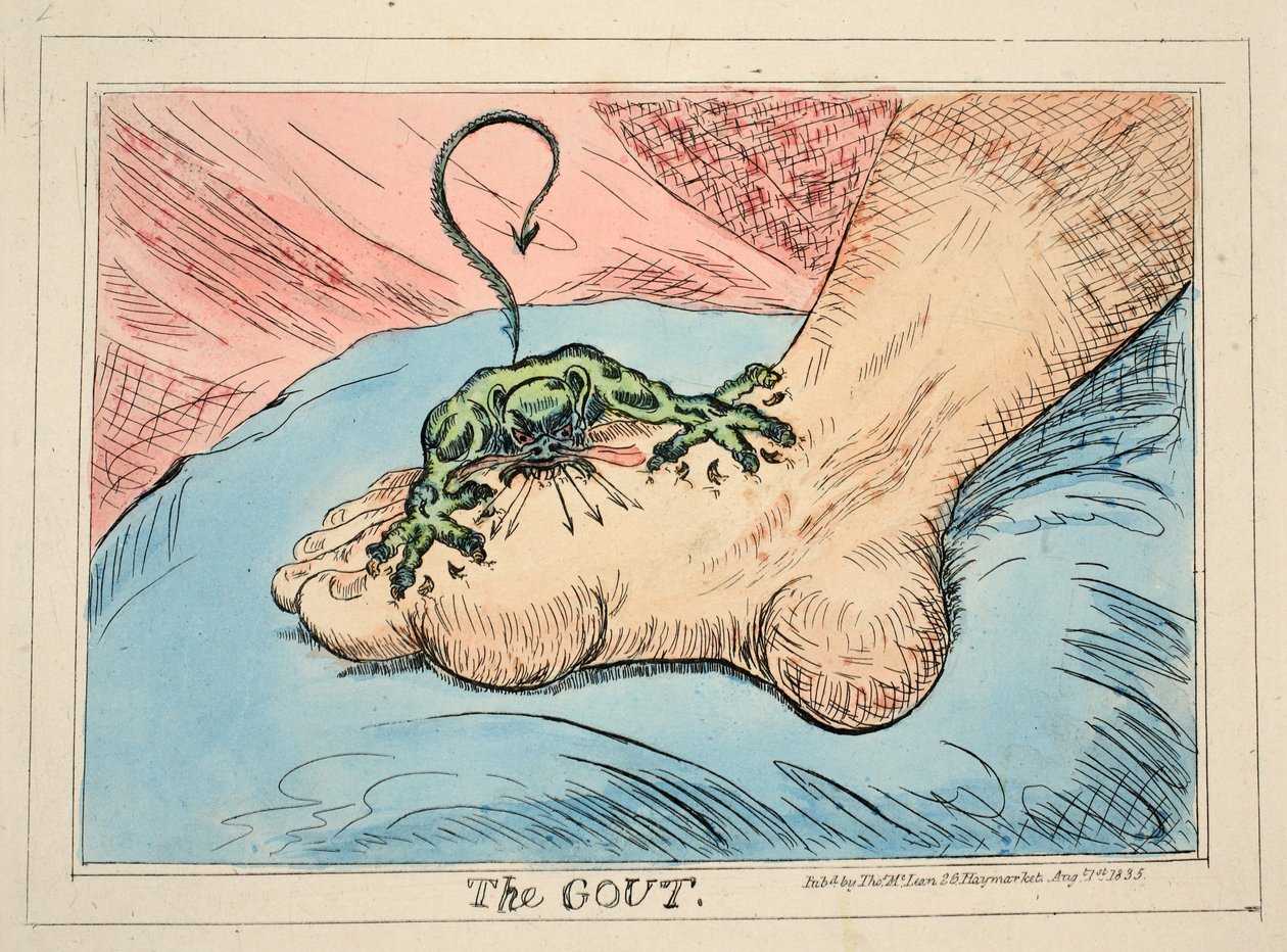 De jicht, uitgegeven 1835 door James Gillray