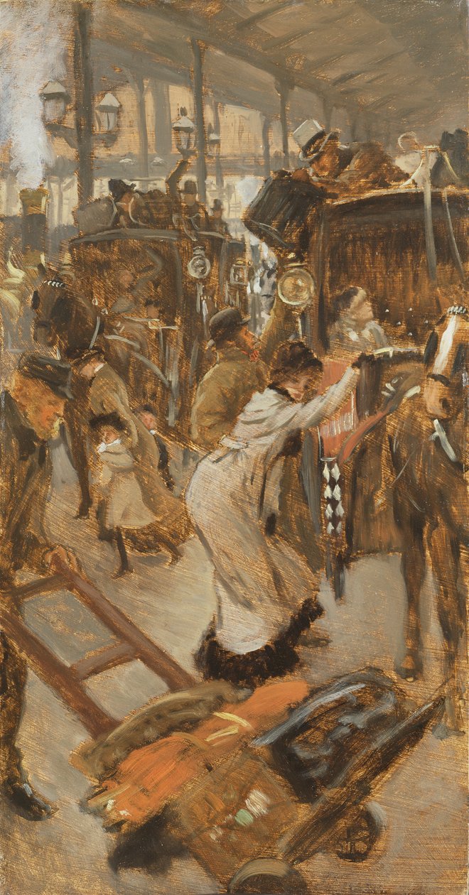 Vertrekplatform, Victoria station, c.1881-82 door James Jacques Joseph Tissot