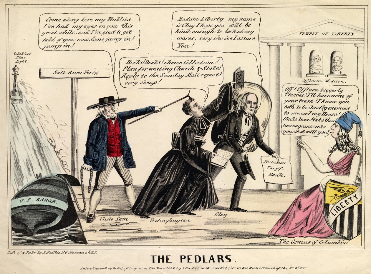 De venters, gepubliceerd in New York, 1844 door James S. Baillie