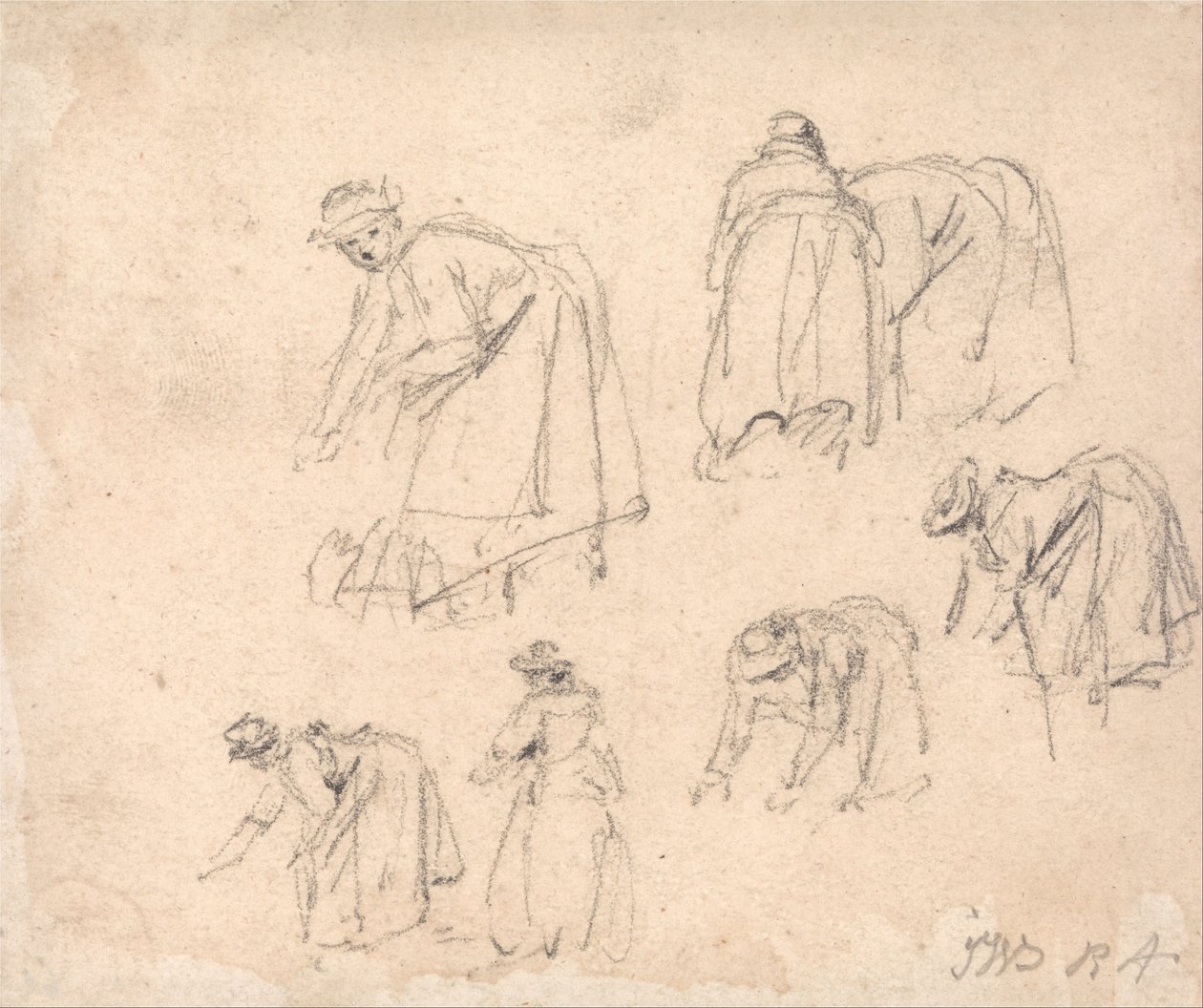 Figurenstudies - Vrouwen aan het werk door James Ward