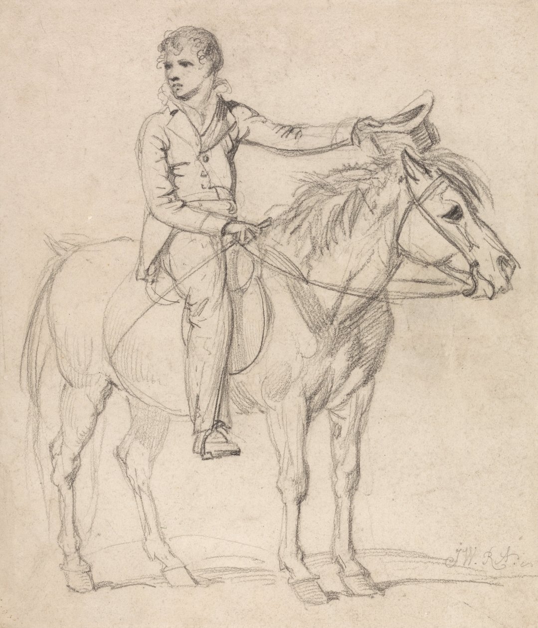 Lord Stanhope (later graaf van Chesterfield) als jongen, rijdend op een pony door James Ward